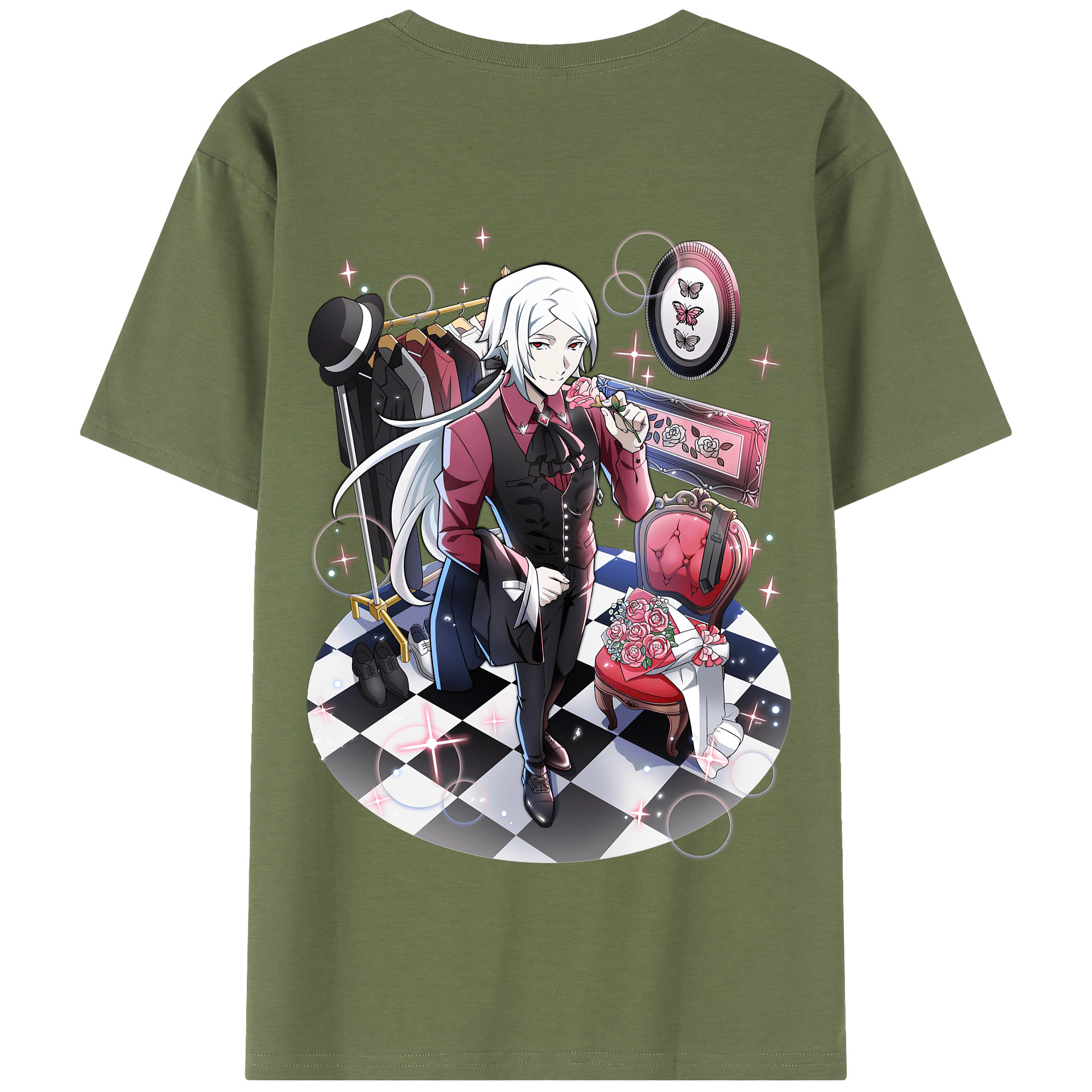 （画像用） 文豪ストレイドッグス Bungo Stray Dogs 綿100％半袖Tシャツ（背面プリント）